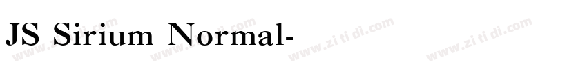 JS Sirium Normal字体转换